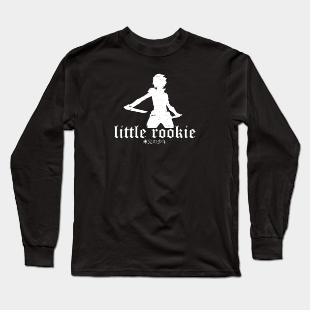 Danmachi season 4 anime characters white bell cranel or little rookie silhouette Long Sleeve T-Shirt by Animangapoi